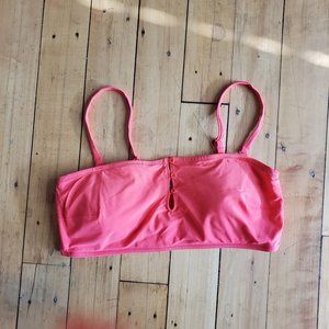 AERIE ORANGE BANDEAU BIKINI TOP - XL